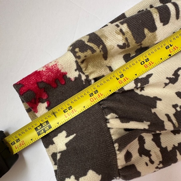 ODDY Top Sweater Womens Sz Large Knit Pullover Black and White Geometric design - Picture 8 of 12